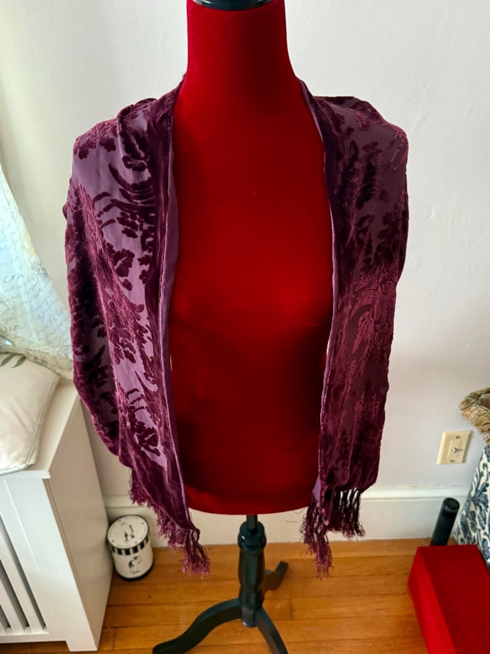 Daniele Meucci (MM) Maroon Scarf w/ Fringe
